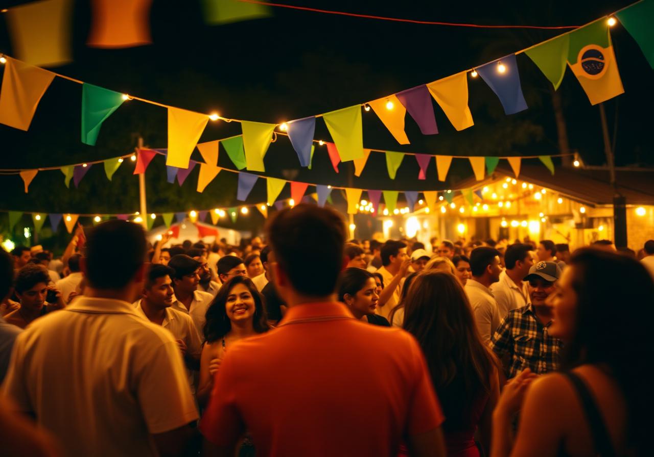 Público lotado no arraiá